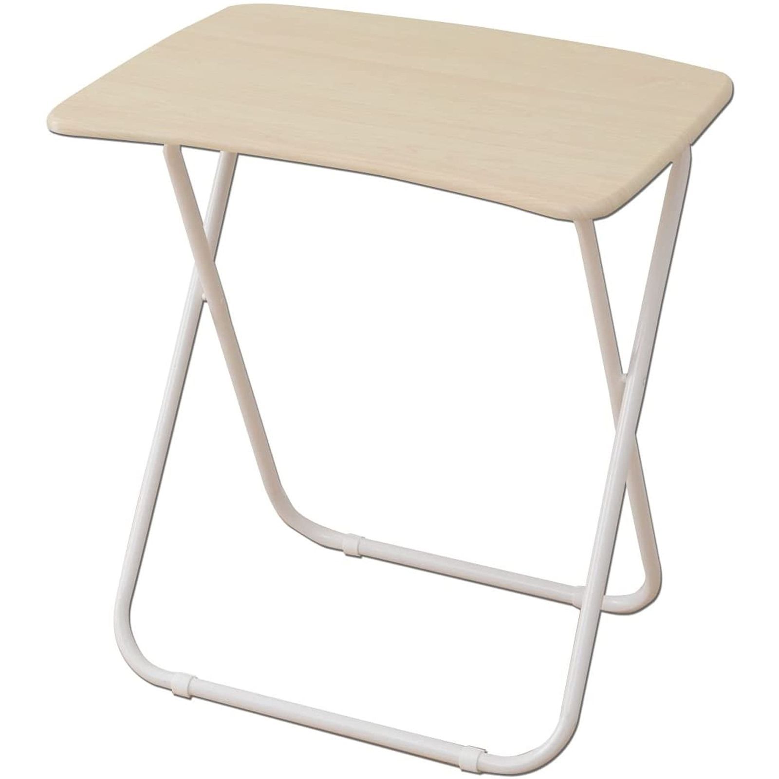 【特価商品】山善 折りたたみ デスク 幅7×奥行5×高さ7.5cm コンパクト スリム収納 傷がつきにくい 完成品 ナチュラルメイプルアイボリー DRK-57NMIV 在宅勤務