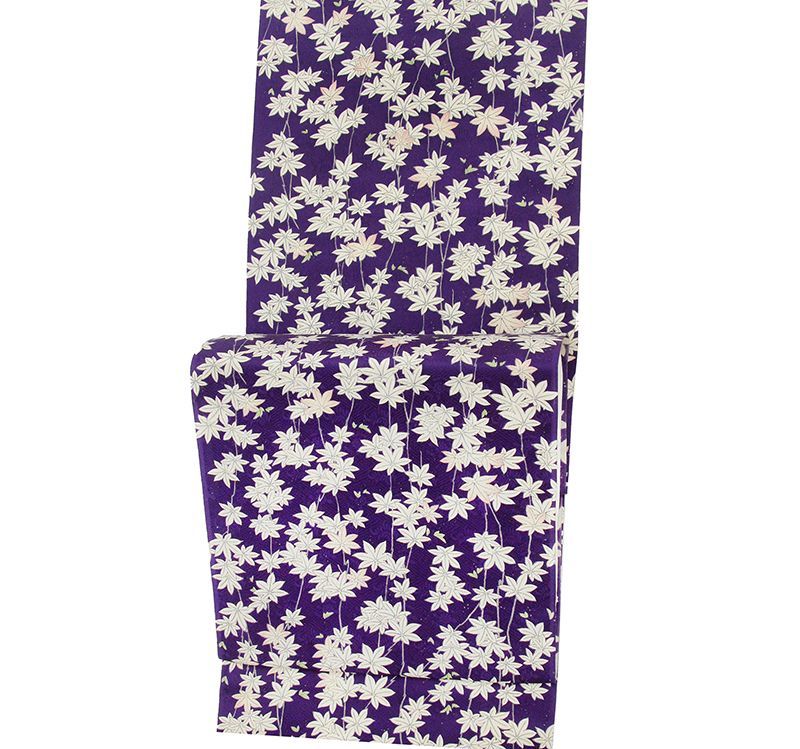 ※店舗改装後仕立無料☆「単衣専科」加賀五彩手描き上品染九寸なごや帯☆京友禅優彩花（てっせん）文（10010815）