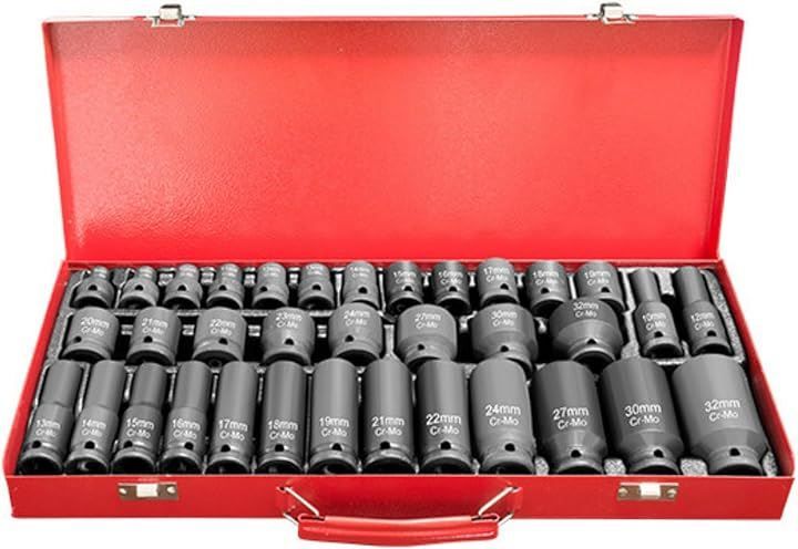 Muchas sonrisas インパクトソケット 六角 1 2 12.7mm ディープ ビット ショート