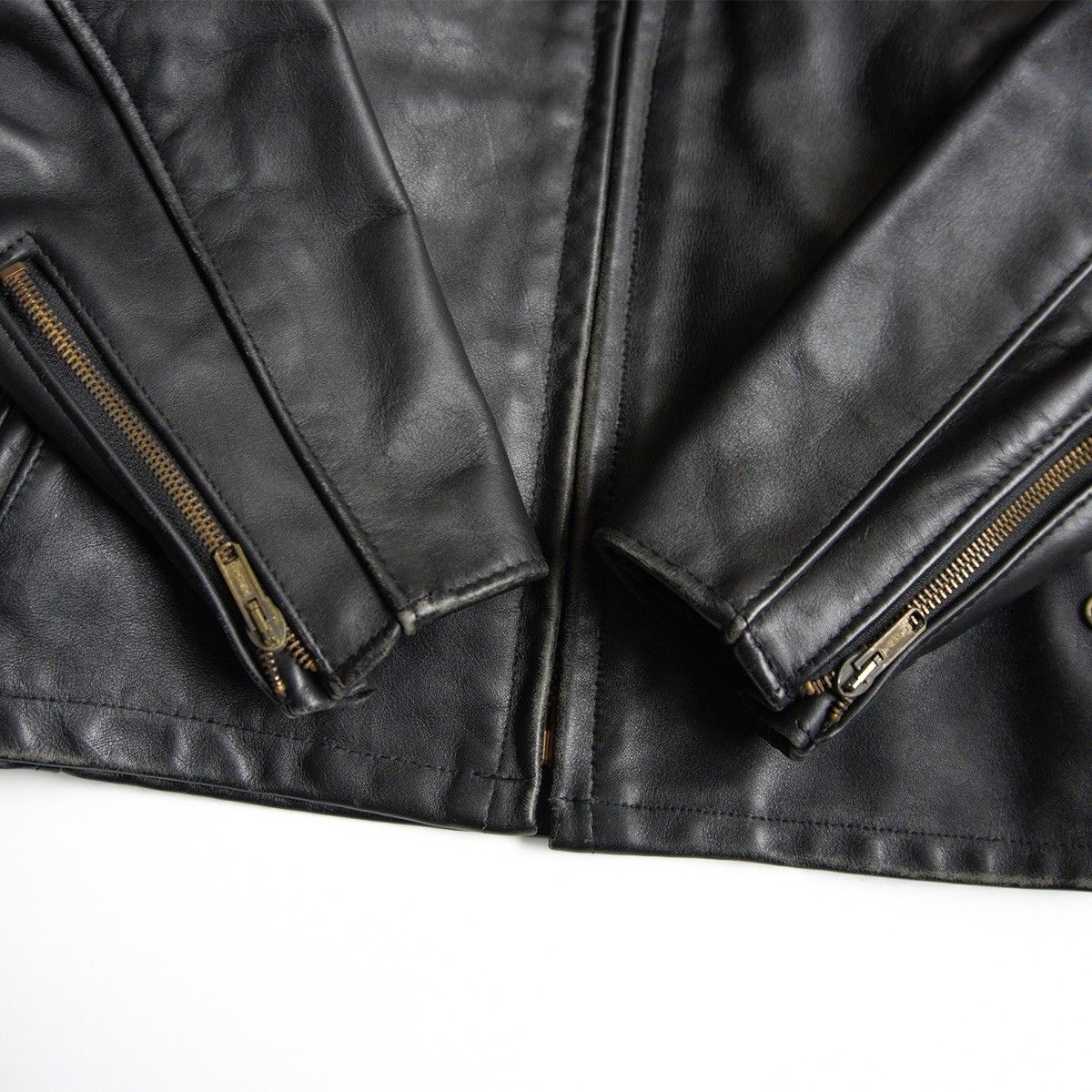 美品】SCHOTT【642/シングルライダースジャケット】38 襟 レザー