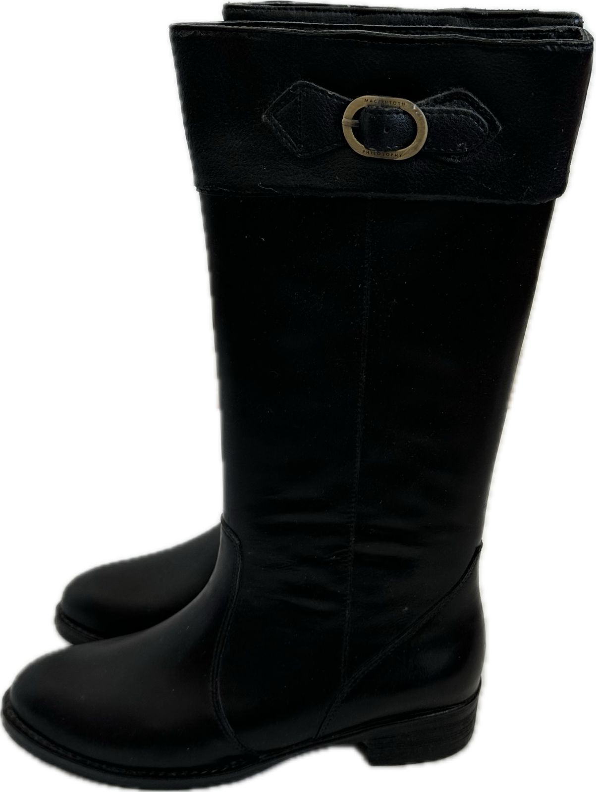 マッキントッシュ　ブラックロングブーツ Sサイズ マッキントッシュ ロンドン MACKINTOSH LONDON ロングブーツ