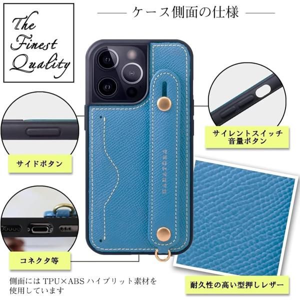 iPhone16 ケースト カードポケット スマホケース ネック エンボス