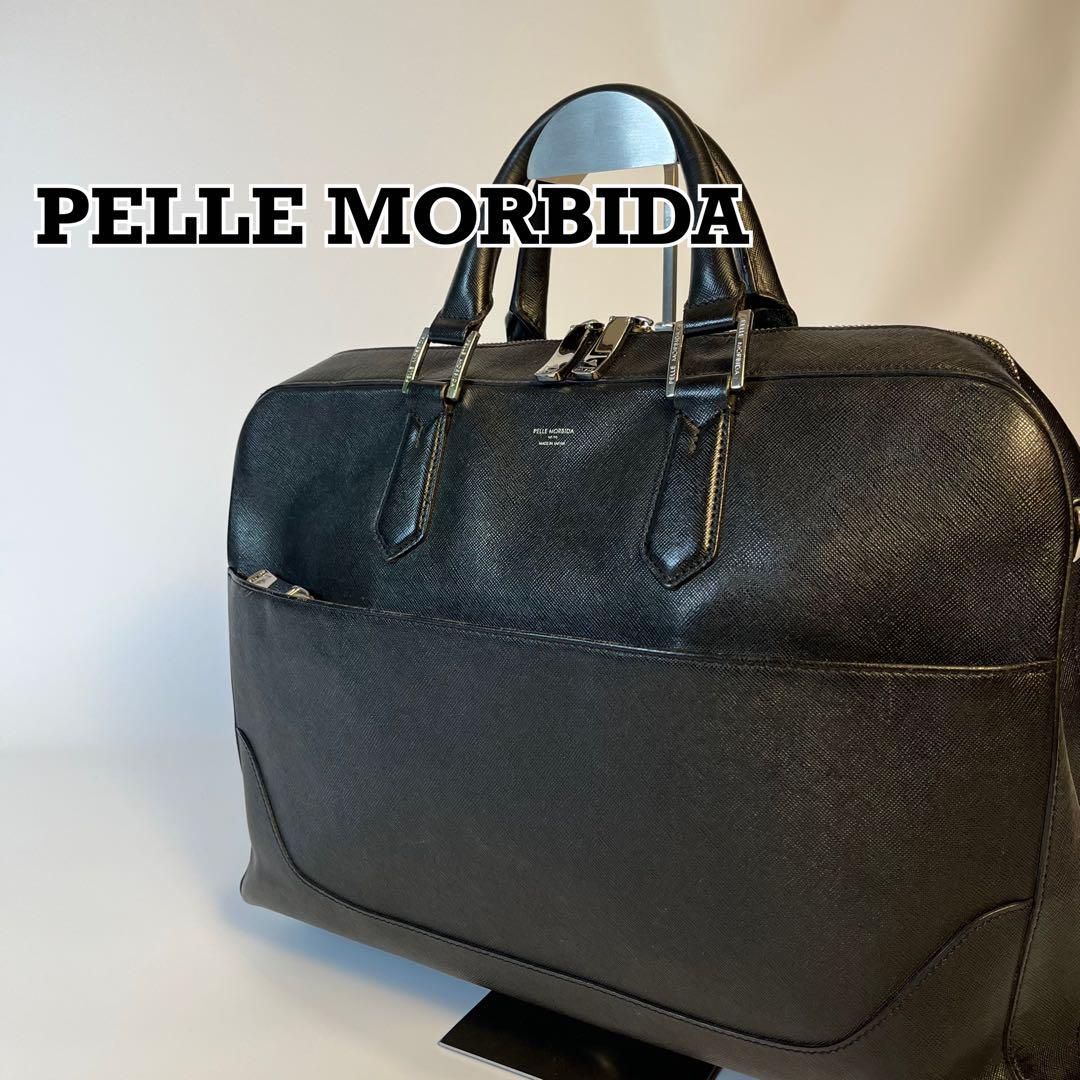 PELLE MORBIDA 2way ブリーフケース 黒 ショルダー 1層式 ペッレ