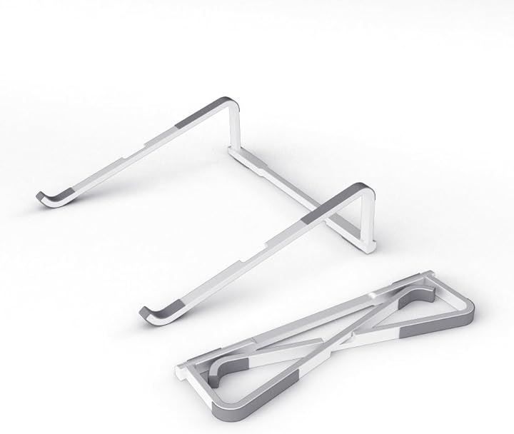 Thumbnail of Subaru seller Laptop Stand Tablet Stand PC Stand Foldable Aluminum Ergonomic Heat Dissipation Lightweight Anti-Slip Pad Storage Pouch 15.6 inch Work from Home (Silver)