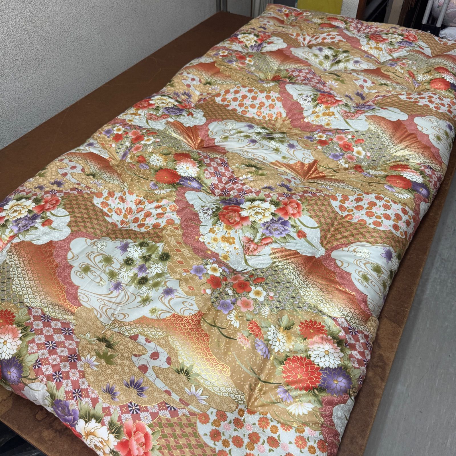 オレンジ 昔ながらのお布団