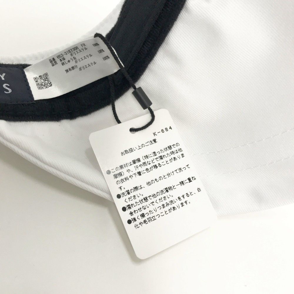 カジュアルスタイル PEARLY GATES パーリーゲイツ 2025年モデル サンバイザー リボン ホワイト系 FR 240101272881 ゴルフウェア ストスト