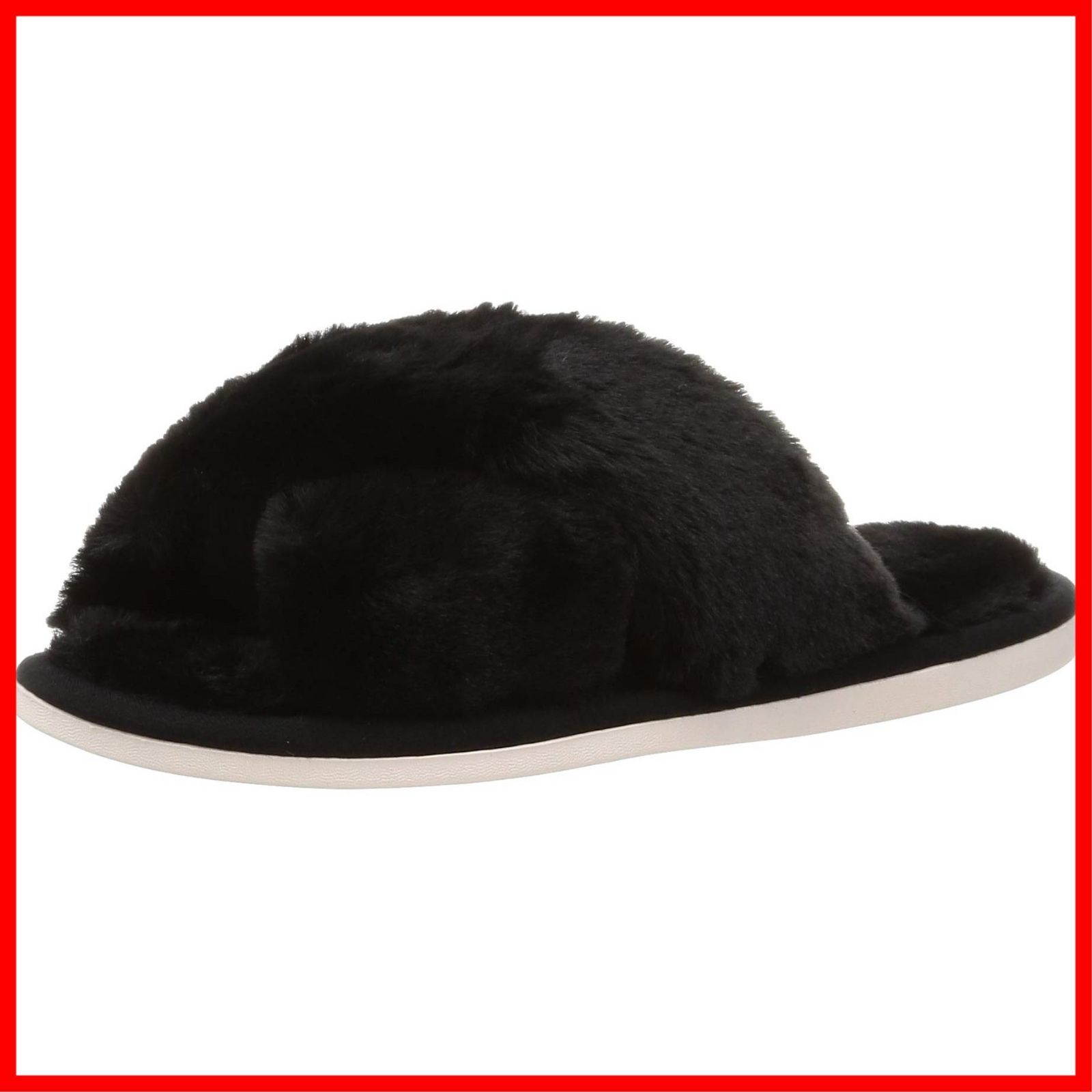 【在庫セール】レディース BK LUM42645 エコファースリッパ スリッパ フリー [飛馬日本]