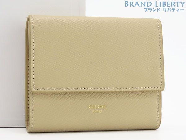 美品】 セリーヌ CELINE スモール トリフォールドウォレット 三つ折り財布 コンパクト財布 Nude ヌード ベージュ グレインドカーフスキン  10B573BEL.03ND - メルカリ