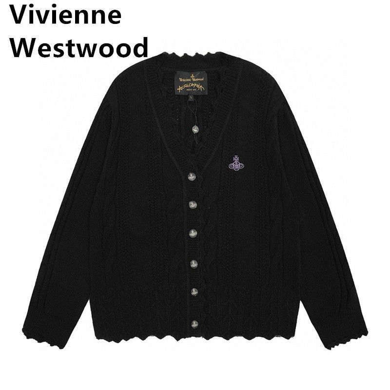 新品、超人気 Vivienne Westwood  ヴィヴィアンウエストウッド レディース 上着  オーブボタン長袖カーディガン  ニット/セーター SWEATER