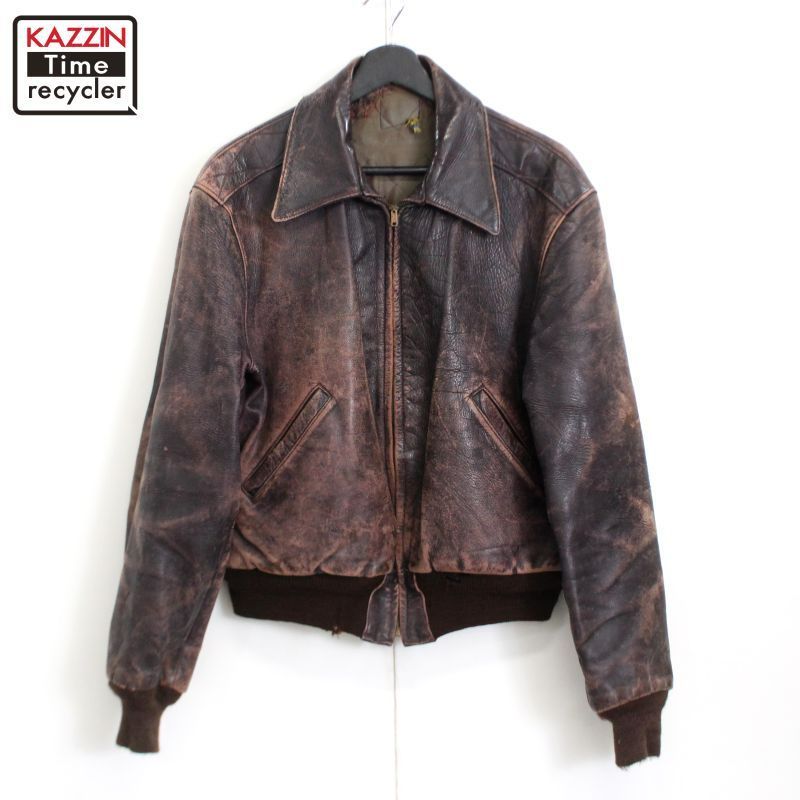80s~90s VINTAGE 2トーン レザージャケット スポーツジャケット 50s vintage ホースハイド レザー スポーツジャケット メンズ L