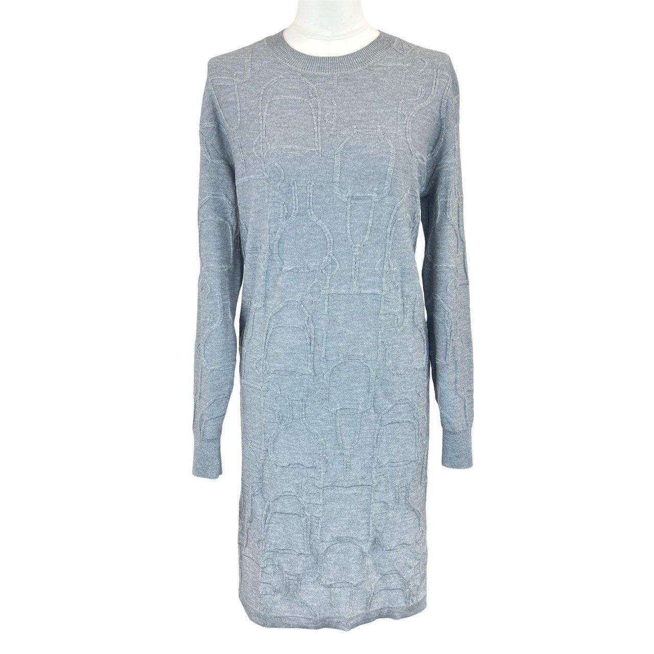 美品 HERMES エルメス グレー ニット カシミア シルク size34 34サイズ  