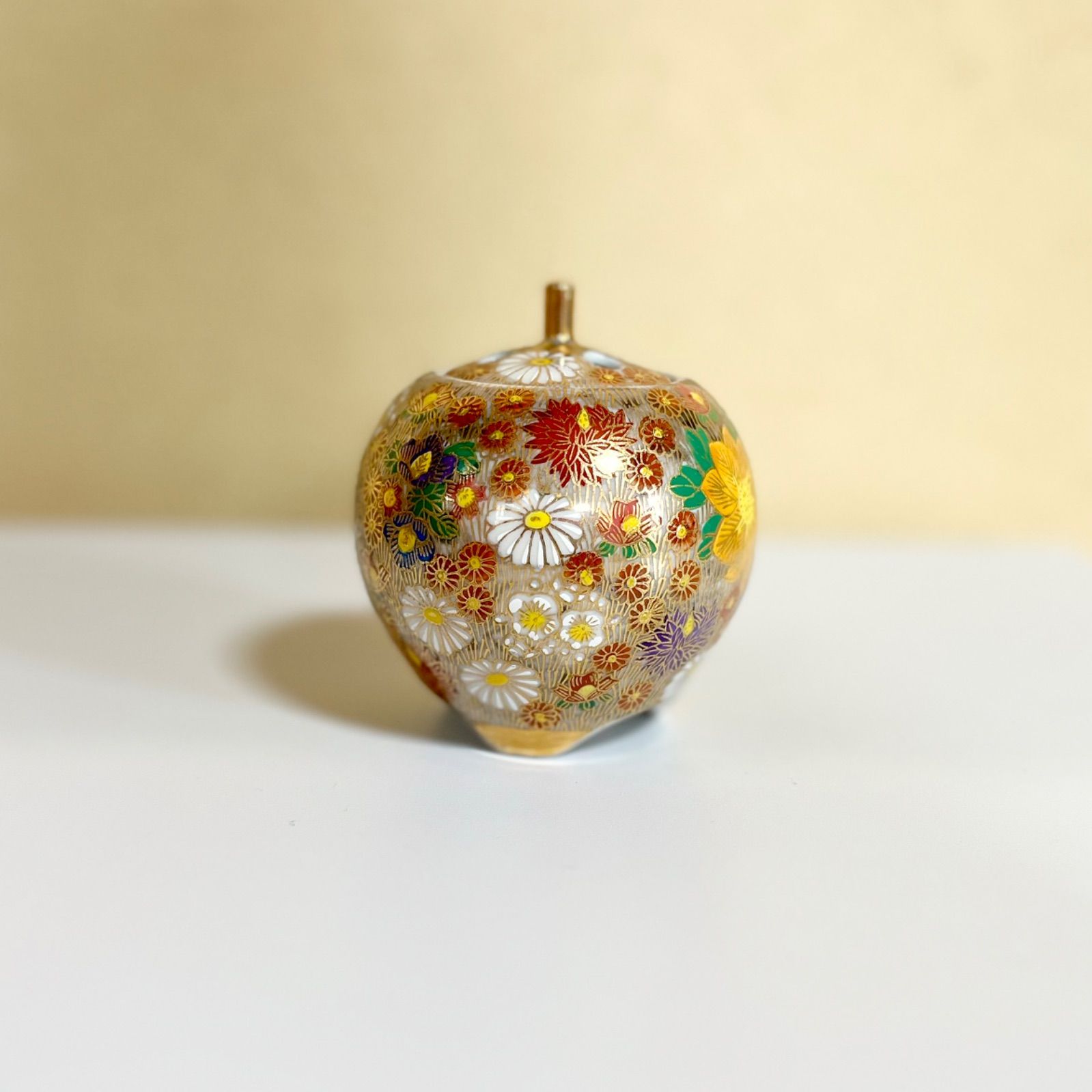 九谷焼】香炉・「金花詰」（美山窯） かわいい 香炉