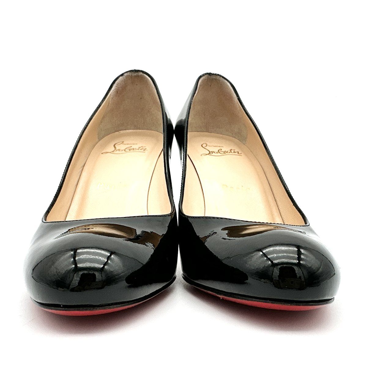 Christian Louboutin ハイヒール エナメル ブラック 2165T - メルカリ