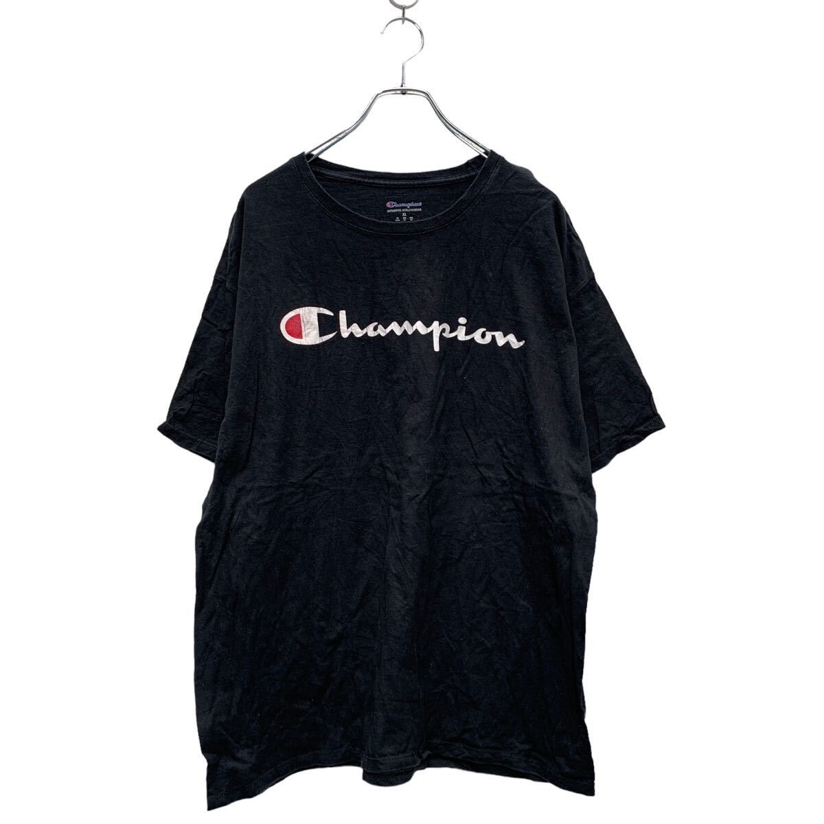 Champion 半袖 ロゴTシャツ XL ブラック チャンピオン ビッグサイズ