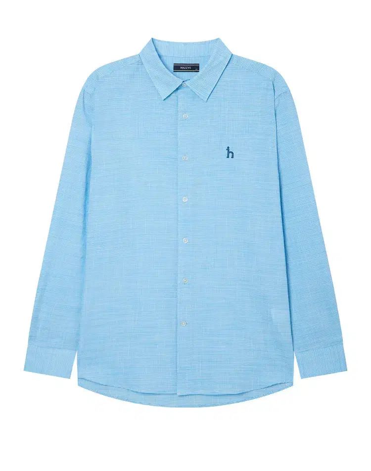 HAZZYS へジス 長袖 シャツ スモールチェック柄 95 100 105 110 115 120