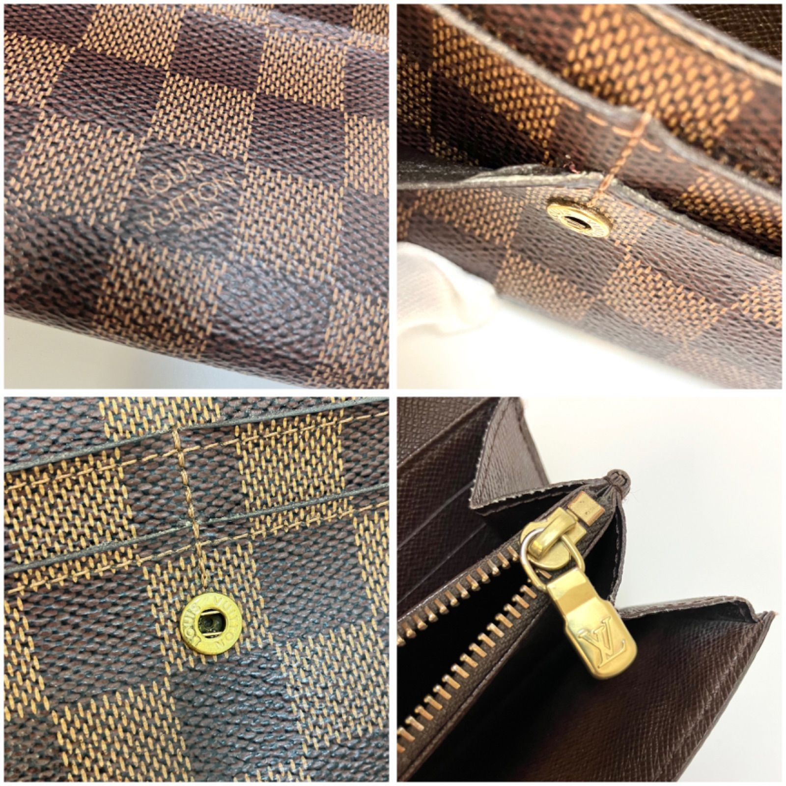 LOUIS VUITTON＊ ルイヴィトン ダミエ ポルトフォイユサラ 長財布 中古