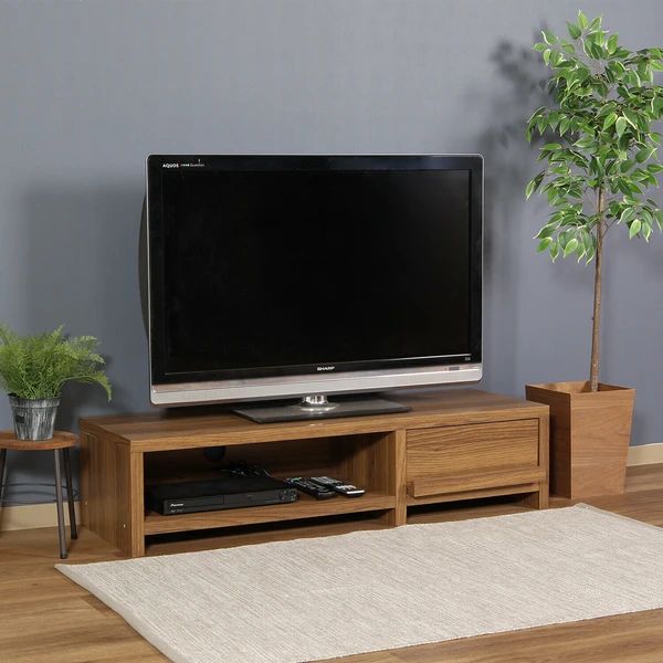 送料無料 木目調 TV台 幅120cm テレビボード ラッロータイプ