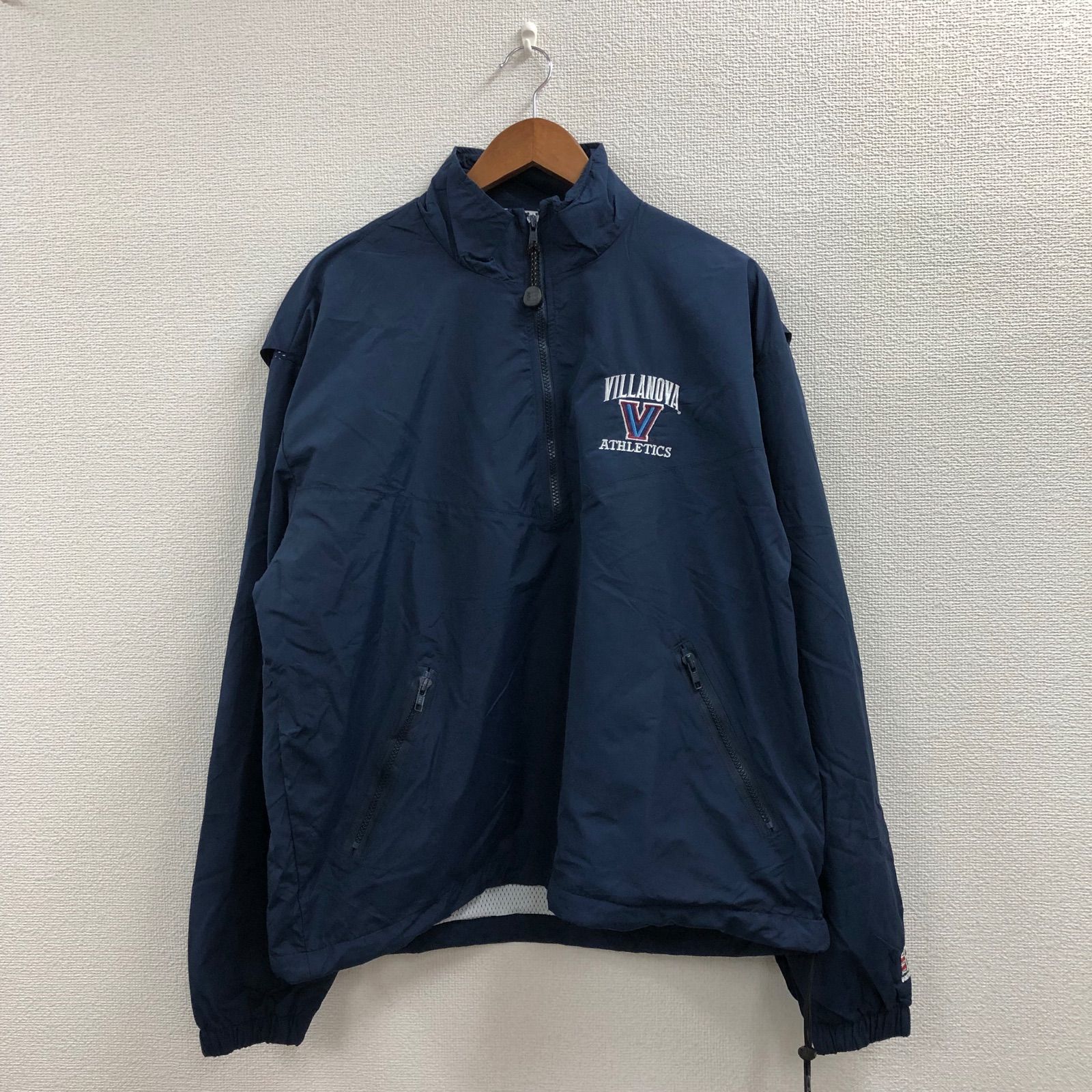 (古着) 90s USA製 SAS ハーフジップカットソー　ロンT 古着 90s USA製 馬 ウマ BIG アニマル プリント 長袖 Tシャツ