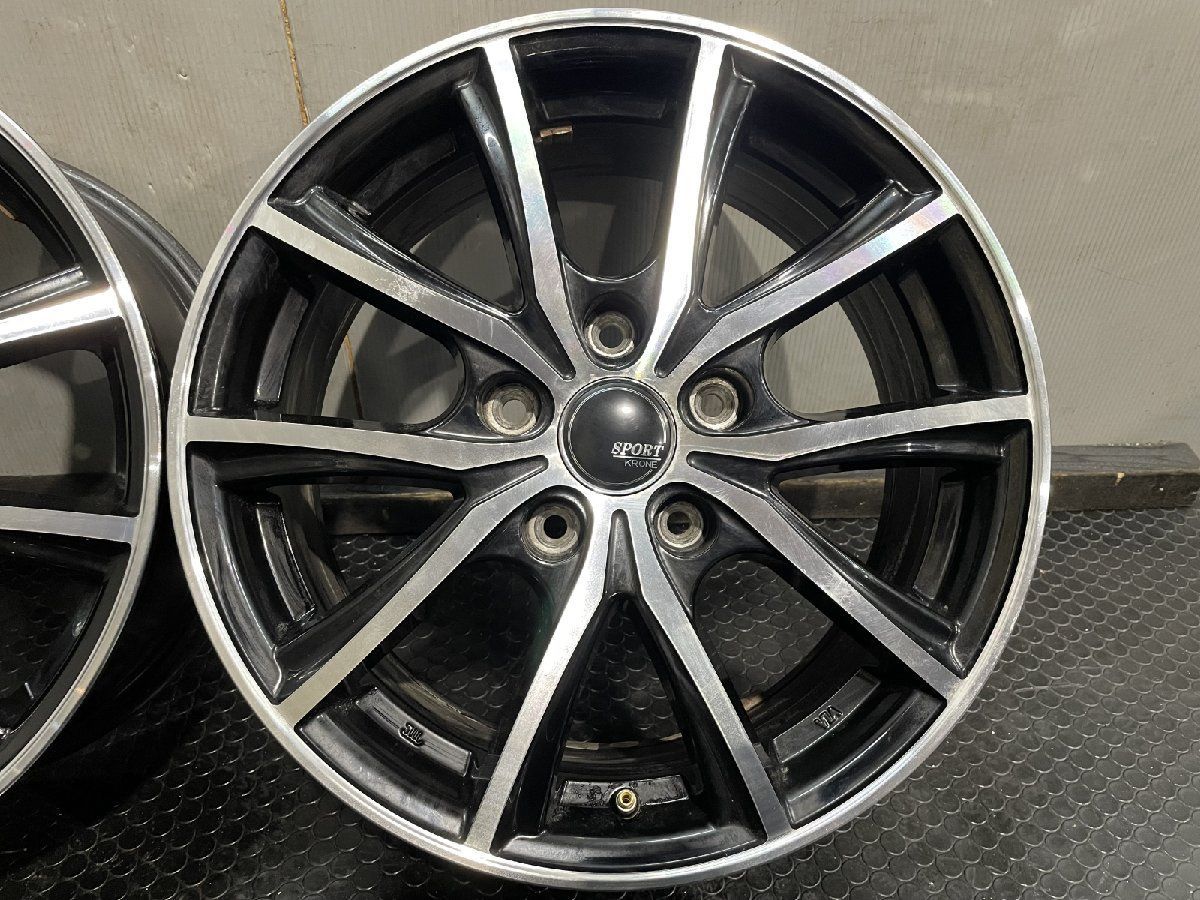 SPORT KRONE 16インチ ホイール 5穴 4本 215/60R16 即決有】 SPORT
