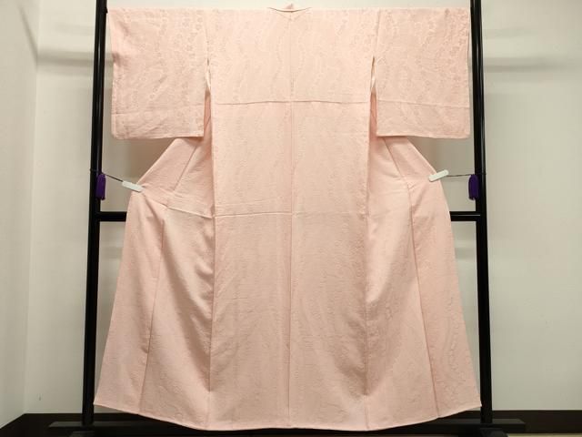 平和屋着物●上質な色無地 舞花吉祥地紋 虹色 正絹 CAAX5801gh