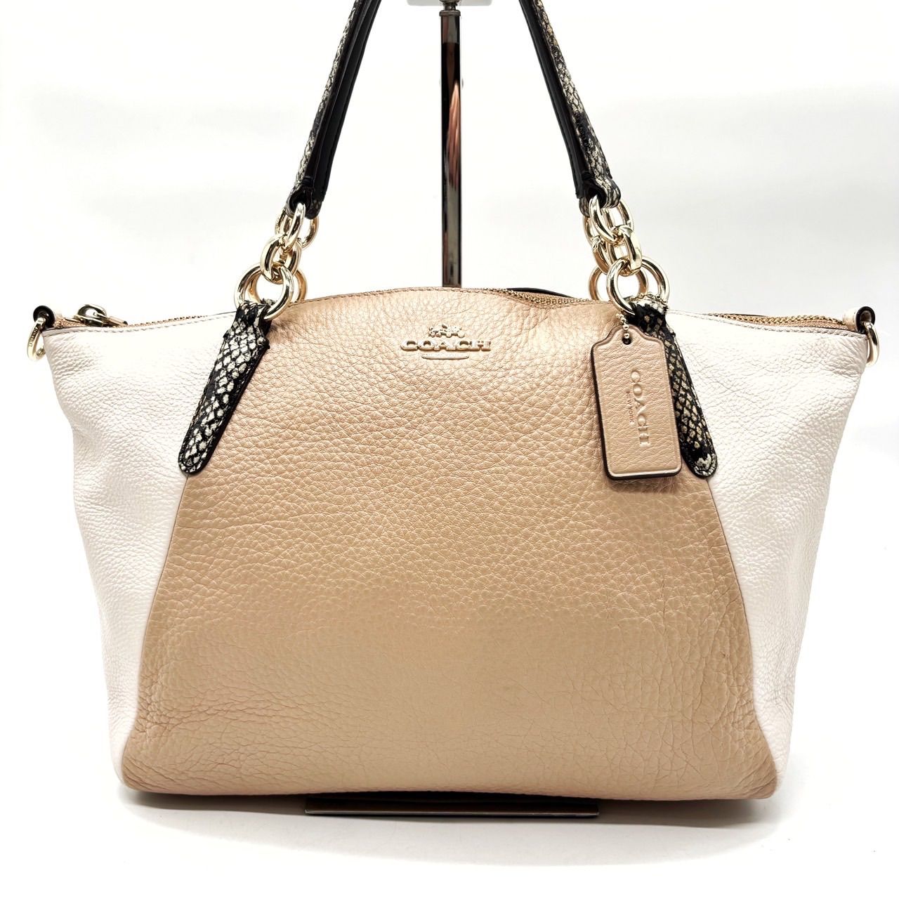 良品】 COACH コーチ 2way ショルダーバッグ トートバッグ サッチェル 