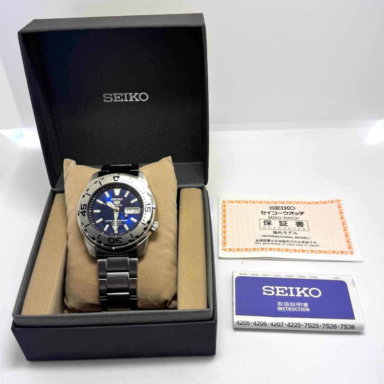 希少・動作良好】腕時計 メンズ セイコー 5スポーツ SNZE93K1 7S36