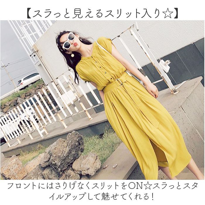 emiliopucci VネックワンピースM 黄色 膝上 ドレス ノースリーブ XS-Lサイズあり【ERUKEI エルケイ】ワンピース/ 花柄/ フラワー