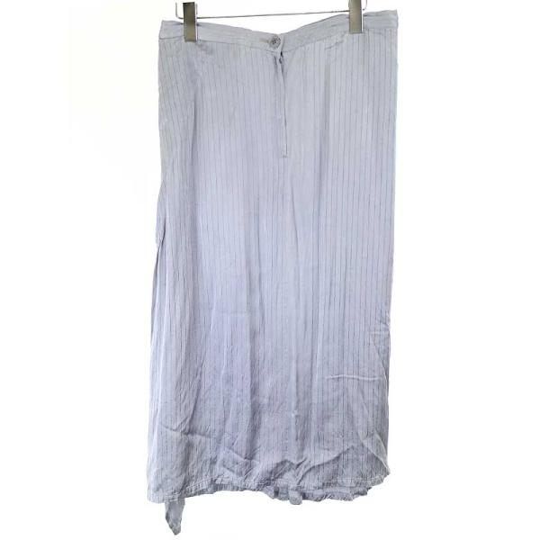 Y s ワイズ 20SS LOOK32 ストライプレーヨンラップスカート YN-S10-202 サックスブルー 1