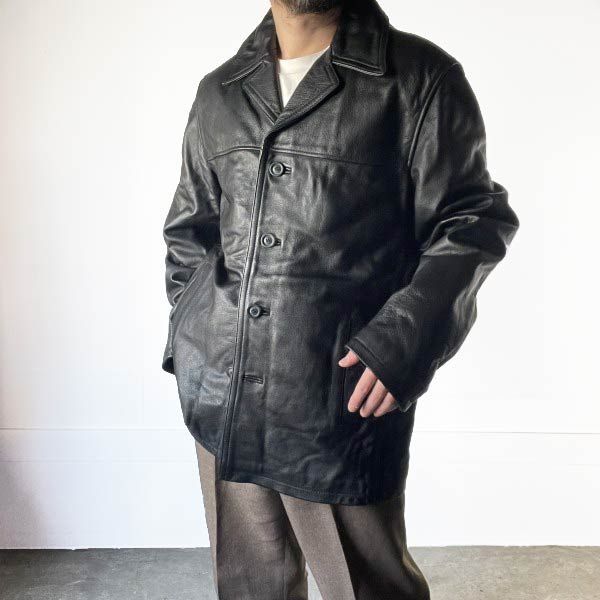 美品 WILSONS LEATHER Tバック レザー ジャケット 黒 M シンサレート