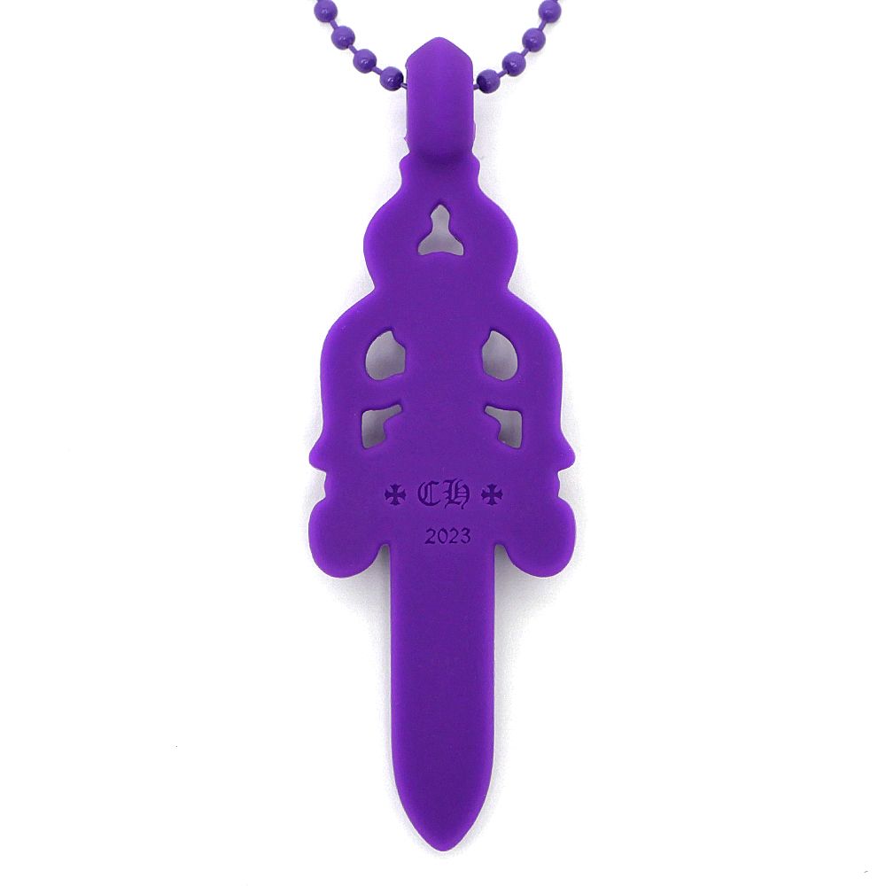 名東】クロムハーツ ネックレス RUBBER LARGE DAGGER ラバー