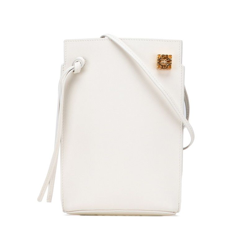 未使用⭐︎LOEWE ロエベ アナグラム 斜め掛け ショルダーバッグ ホワイト ロエベ アナグラム ダイスポケット 斜め掛け ショルダーバッグ