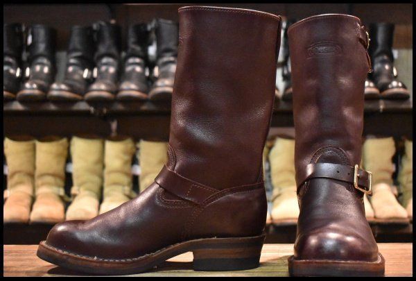 【8D 良品 11年】WESCO ウエスコ カスタムボス バーガンディ ビブラム430シングル エンジニア ブーツ BOSS HOPESMORE【FC446】