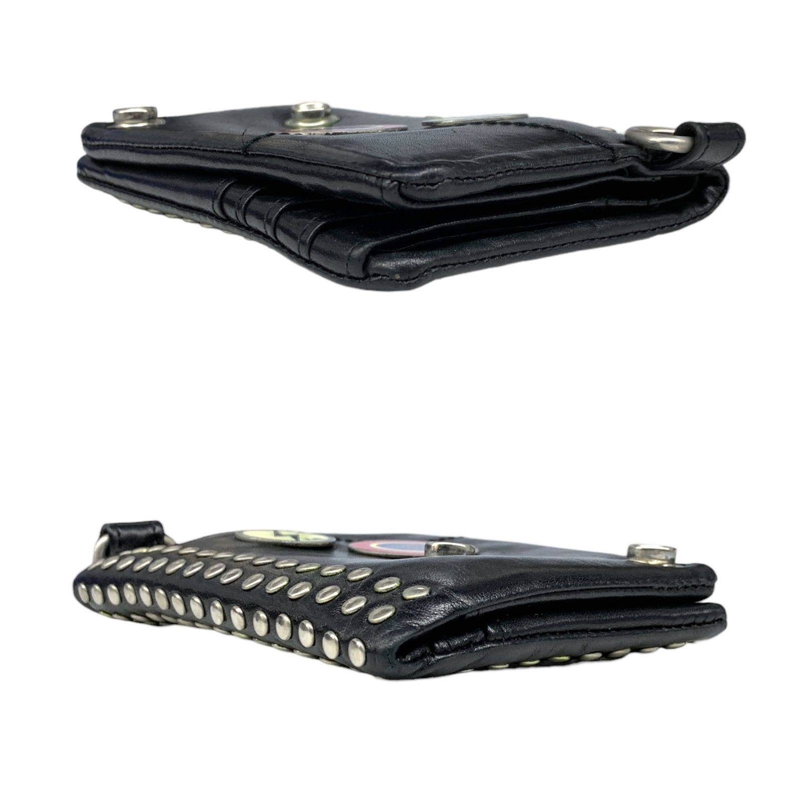 ヒステリックグラマー STUDS AND PINS LEATHERウォレット（LOGO