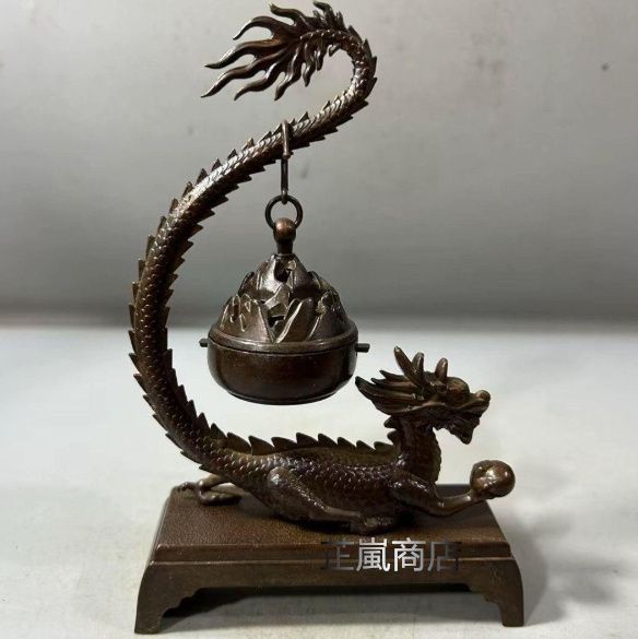 銅器 浮彫騰竜提梁暖手炉 香炉 香具 装飾品 工芸品 置物 銅器 浮彫騰竜提梁暖手炉 香炉 香具 装飾品 工芸品 置物 - メルカリ