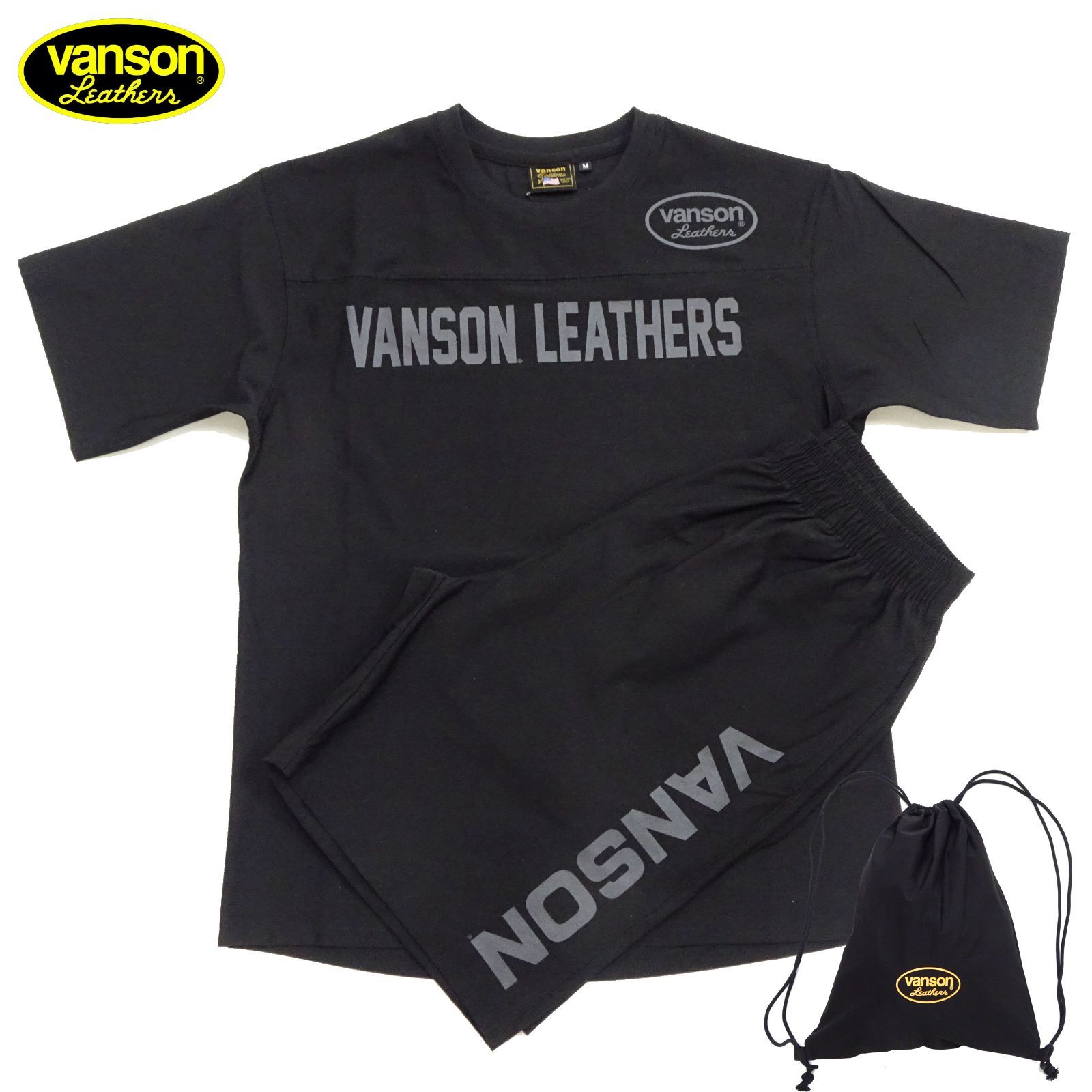 （30）VANSON ブラックジャージ上下セット Mサイズ 30）VANSON ブラックジャージ上下セット Mサイズ