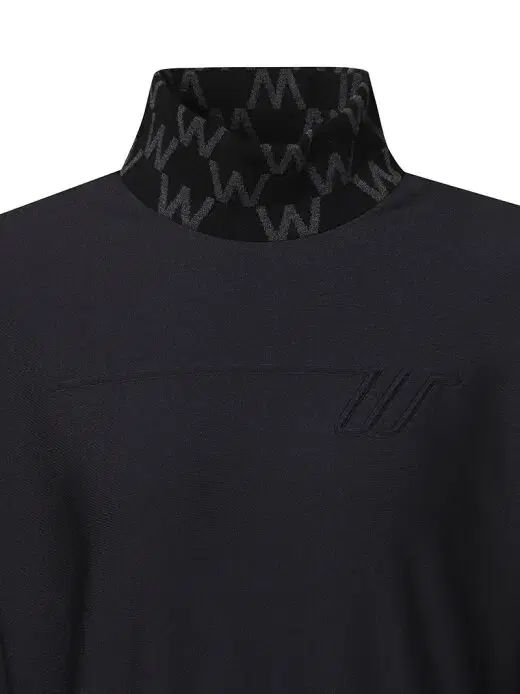 試用のみ W.ANGLE ワイドアングル レディース ルーズフィット ハイネック 長袖Tシャツ 90 95 100 105