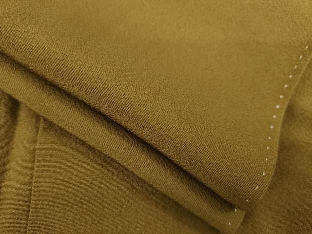 平和屋着物●上質な色無地 桑茶色 正絹 AABC3263ck