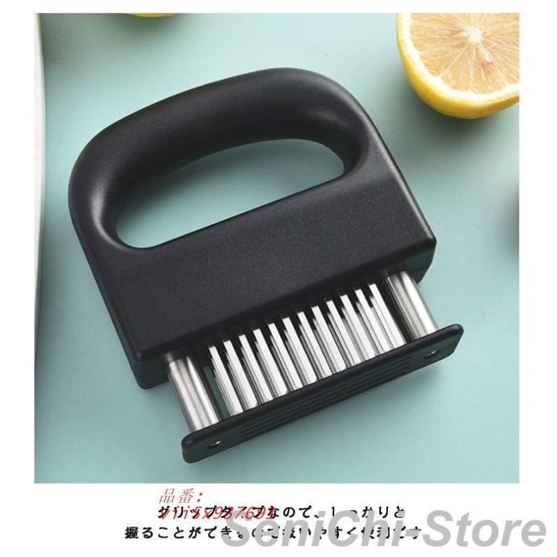 48刃 ミートテンダライザー ステンレス製 肉たたき 調理小道具 肉叩き 肉刺し器 錆びにくい ステーキ お肉を柔らかく 家庭用 かつどん 肉筋切り器  vii5x937691