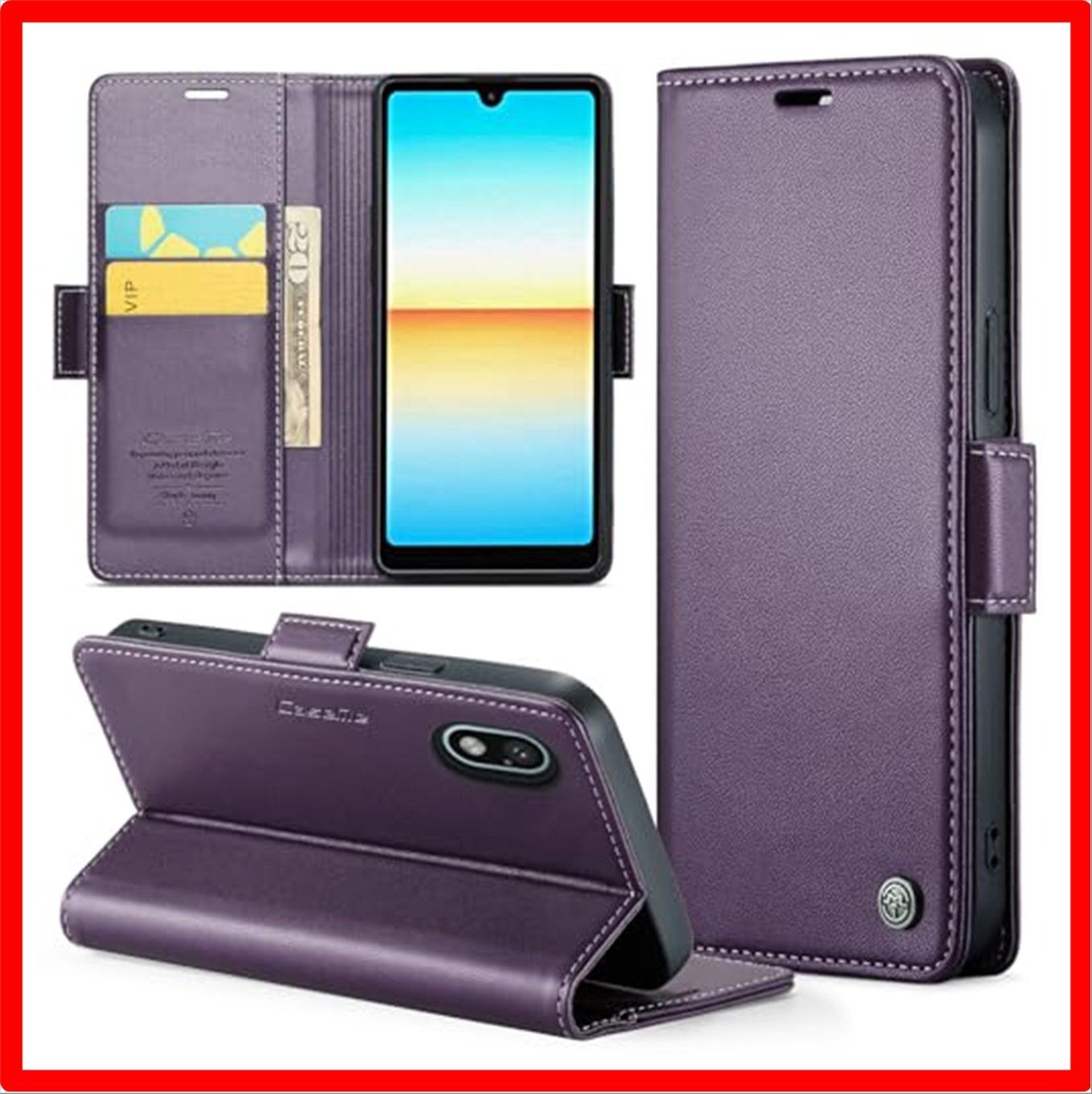 【匿名配送】 Xperia Ace III【SO-53C】_パープル 【FeeY】 Xperia Ace III 手帳型 ケース SO-53C SOG08 ケー