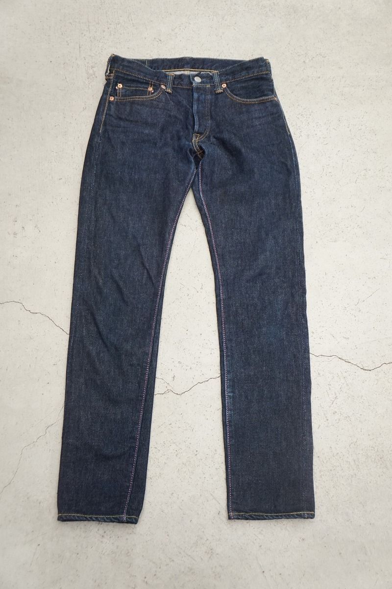 MOMOTARO JEANS 桃太郎ジーンズ 出陣 ナロー テーパード モモタロウ ジーンズ デニム パンツ ボタンフライ 0105SP W29 923P♪