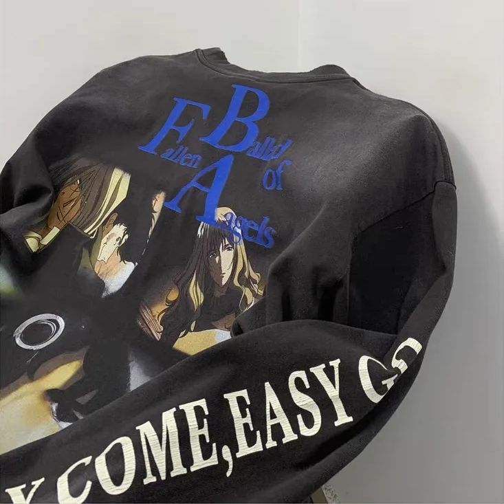 全新 女性戦士攻殻機動隊ビッグシルエット長袖Tシャツ 男女兼用 K オケージョン 七分 長袖カットソー 