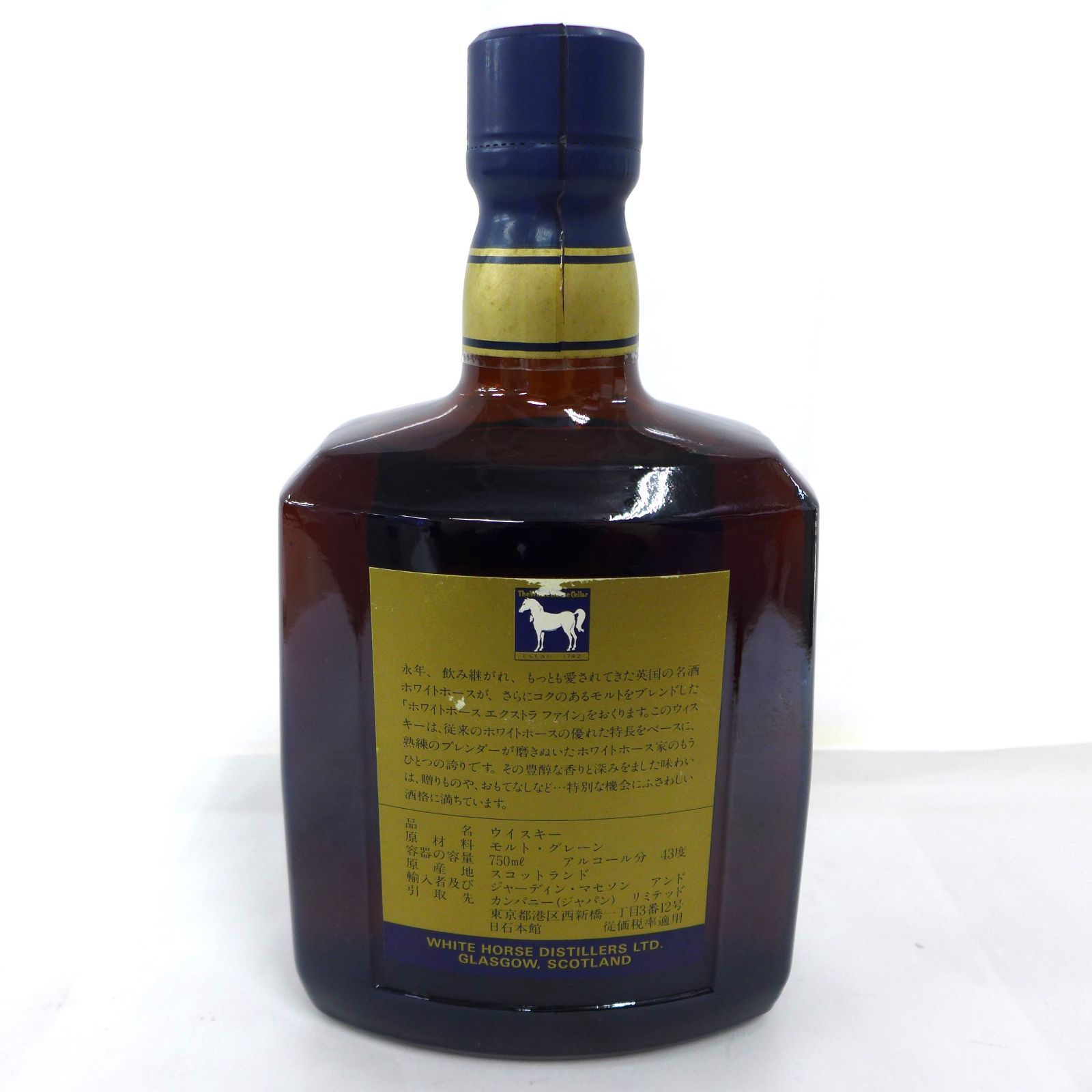 未開栓 WHITE HOUSE ホワイトホース EXTRA FINE エクストラファイン ウイスキー特級表記 750ml alc.43% スコッチ 古酒  - メルカリ