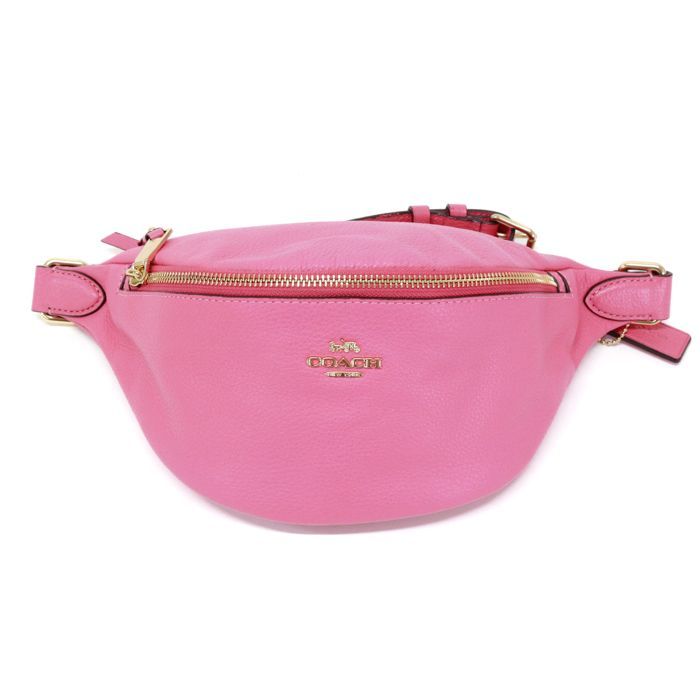コーチ バッグ レディース ボディバッグ ウエストポーチ レザー  