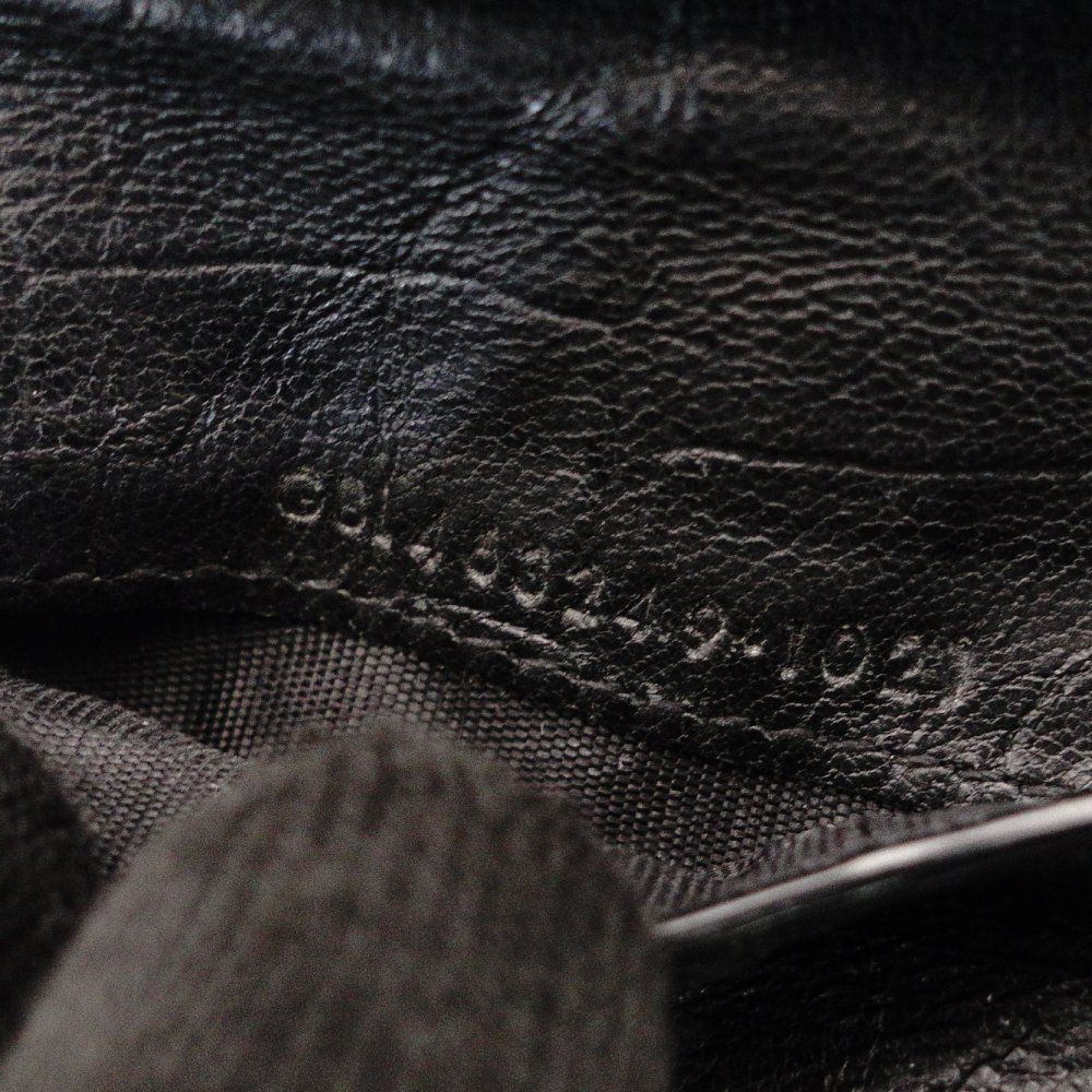 サンローラン SAINT LAURENT 折り財布 YSL クロコ型押し ブラック レザー ミニ財布 メンズ 黒 二つ折り財布 7-9-656