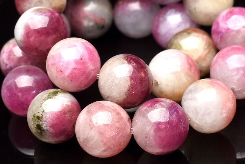 1点物】高発色◇バイカラー ピンクトルマリンシリカ 8.5mm