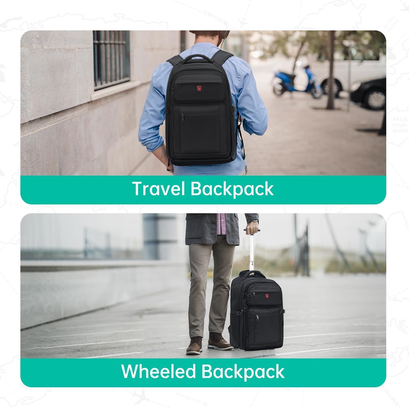 OIWAS キャリーリュック キャリーバッグ 機内持ち込み 17イン