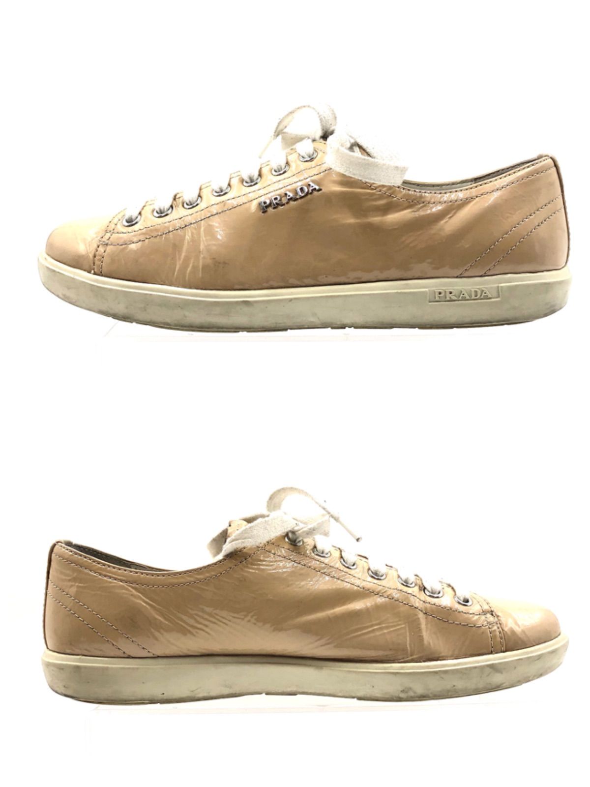PRADA SPORT プラダスポーツ レザースニーカー ローカット ベージュ 