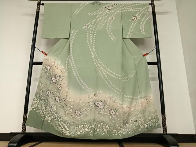 平和屋着物○訪問着 辻が花 手描き 絞り 暈し染め 正絹 逸品