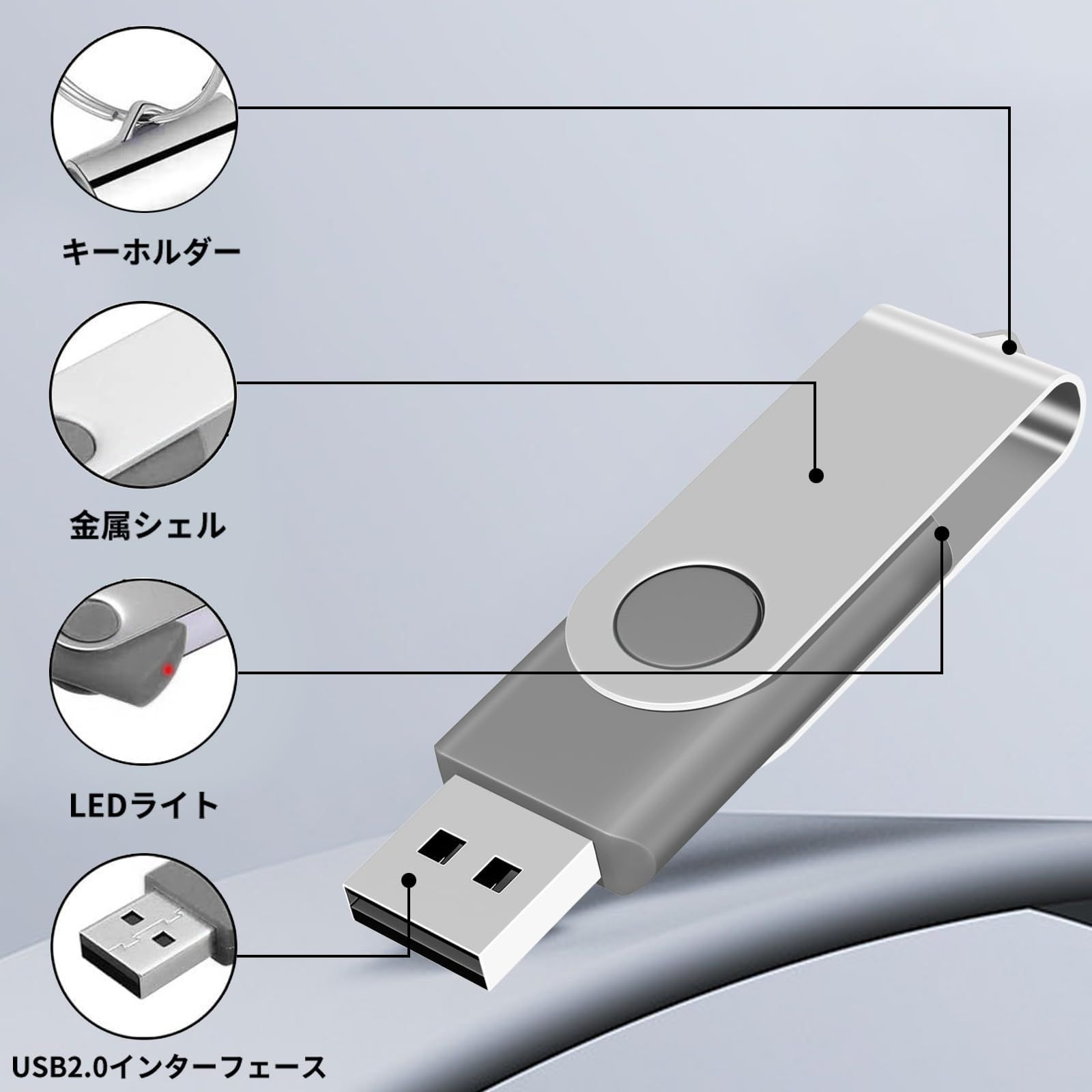 TEWENE USBメモリ 4GB 10個 グレー 新品 - メルカリ
