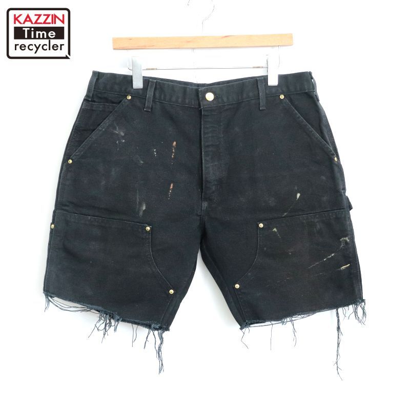 カットオフ carhartt ダブルニーペインターパンツ ショーツ アメリカ製 90s USA製 carharttカーハート ダック地 ダブルニー ペインター